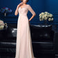 Beading A-Line/Princess Long V-neck Chiffon Sleeves 1/2 Mother of the Bride Dresses