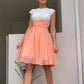 Sleeveless A-Line/Princess Short/Mini Lace Jewel Chiffon Homecoming Dresses