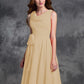 Scoop A-line/Princess Ruffles Short Sleeveless Chiffon Bridesmaid Dresses