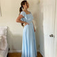 Off-the-Shoulder Chiffon Beading A-Line/Princess Floor-Length Sleeveless Dresses