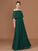 Pleats Floor-Length A-Line/Princess Off-the-Shoulder Chiffon Bridesmaid Dress