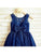 Scoop Lace Bowknot Sleeveless Tea-Length A-line/Princess Flower Girl Dresses
