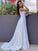 Satin V-neck A-Line/Princess Sweep/Brush Ruffles Sleeveless Train Wedding Dresses