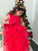Tea-Length Scoop Ruffles A-Line/Princess Organza Sleeveless Flower Girl Dresses
