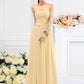 Pleats Hand-Made Sleeveless A-Line/Princess Sweetheart Long Flower Chiffon Bridesmaid Dresses
