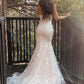 Lace Sweetheart Trumpet/Mermaid Sweep/Brush Applique Sleeveless Train Wedding Dresses