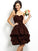 Bowknot A-Line/Princess Short Sweetheart Sleeveless Taffeta Bridesmaid Dresses