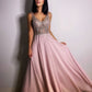 Chiffon Sleeveless A-Line/Princess V-neck Beading Floor-Length Dresses