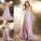 High Sleeveless Sweep/Brush A-Line/Princess Train Neck Crystal Chiffon Dresses