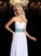 A-line/Princess Sleeveless Rhinestone Sweetheart Long Chiffon Dresses