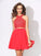 Crystal Jewel A-Line/Princess Sleeveless Short Chiffon Two Piece Dresses