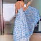 V-neck A-Line/Princess Tulle Applique Floor-Length Sleeveless Dresses