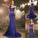 Crystal Off-the-Shoulder Sleeveless Sweep/Brush Trumpet/Mermaid Train Satin Dresses