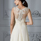 A-Line/Princess Sleeveless Chiffon Scoop Floor-Length Wedding Dresses