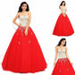 Beading Sweetheart Sleeveless Gown Ball Long Satin Quinceanera Dresses