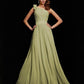 Flower Sleeveless A-Line/Princess One-Shoulder Hand-Made Long Chiffon Bridesmaid Dresses
