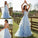 Lace V-neck A-Line/Princess Tulle Sleeveless Floor-Length Dresses